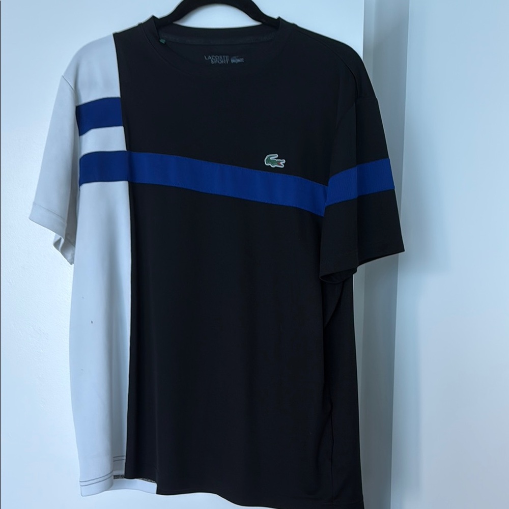 Lacoste Black and White Short Sleeve Tees